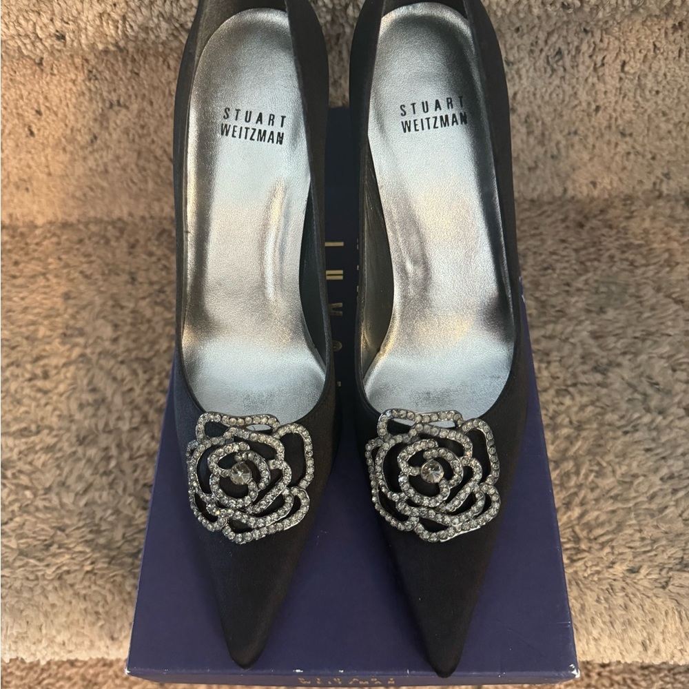 Barely Worn Stuart Weitzman Heels With Rhinestone… - image 2